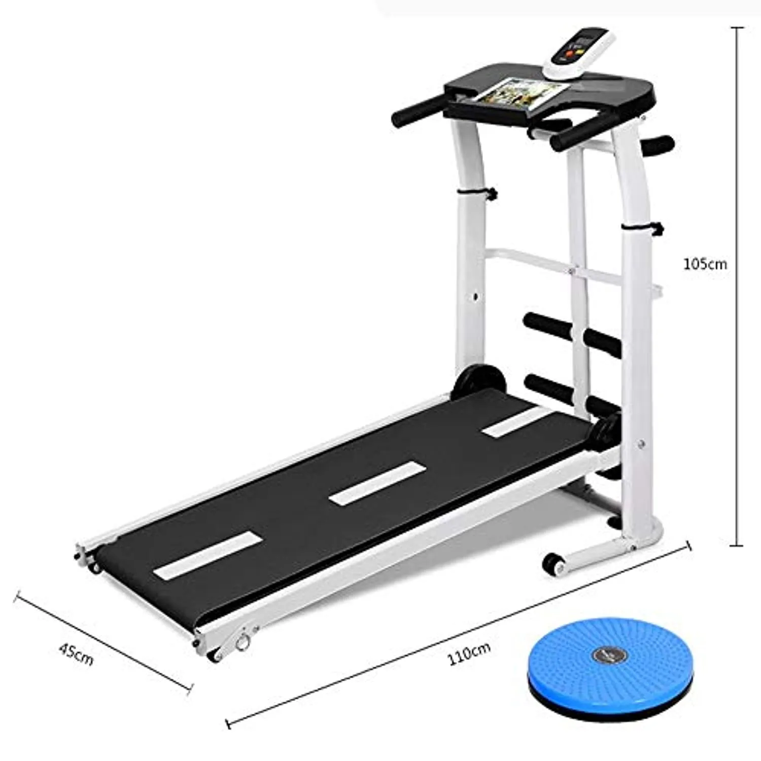 Zzfni Treadmill Household Small Treadmill, Multifunctional Mini Walking Machine, Silent Shock-Absorbing Mechanical Treadmill Fitness Equipment Foldable Treadmill